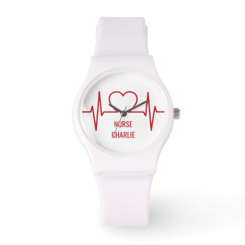 Heart EKG custom name  occupation watches