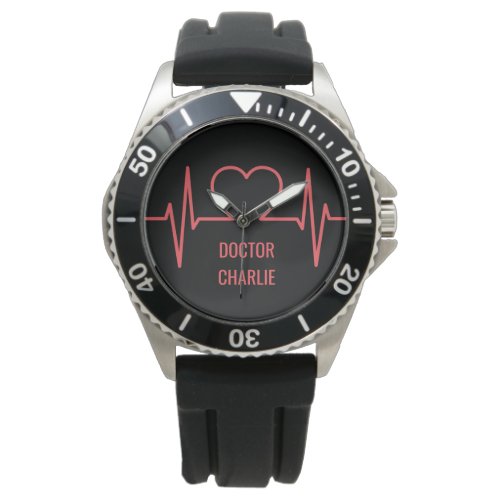 Heart EKG custom name  occupation watches
