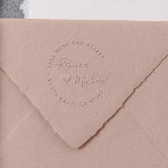 Heart & Elegant Round Text Wedding Return Address Embosser<br><div class="desc">Heart & Elegant Round Text Wedding Return Address Embosser. Add a touch of personalized elegance to your stationery with this beautiful paper embosser. Perfect as a gift for anyone who loves paper, typography, and books. It can be used as a personal seal on envelopes, paper napkins, books, and documents. Simply...</div>
