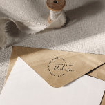 Heart & Elegant Script Newly Weds Return Address Self-inking Stamp<br><div class="desc">Heart & Elegant Script Newly Weds Return Address Rubber Stamps by invintage.</div>