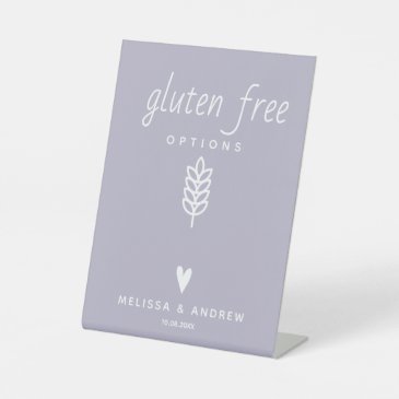Heart & Elegant Script - Wedding Gluten Free Food