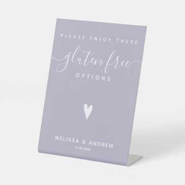 Heart & Elegant Script - Wedding Gluten Free Food