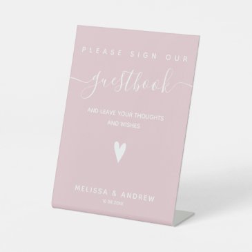 Heart & Elegant Script - Wedding Guestbook Signing