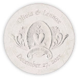 Heart Embossed Emblem Vintage Wedding Date Names Classic Round Sticker<br><div class="desc">Looking for the perfect way to set your wedding apart from the rest? Add a touch of vintage glamor to your wedding with this heart embossed sticker. The romantic element is exclusively pulled from a circa 1900s vintage design, and incorporates numerous floral constituents. Customize to your liking and then use...</div>