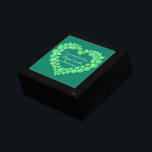 Heart emerald wedding anniversary wife gift box<br><div class="desc">Pretty emerald graphic effect keepsake trinket gift box. Perfect to showcase a extra special gift for your wife on an special emerald 55 years anniversary or other special occasion. Gift box reads: "To my wonderful Wife Jenny. Happy Emerald Anniversary", or can be customized with your own words. Exclusive design by...</div>