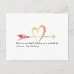 Heart Emerson Quote Postcard