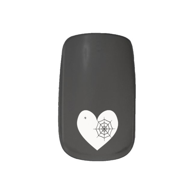 Heart - Emo - Minx Nail Art Decals (Left Thumb)