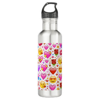 Heart Emojis Stainless Steel Water Bottle