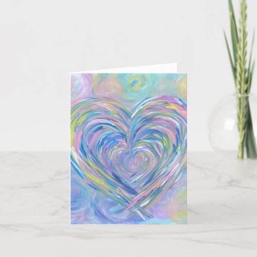 Heart Energy Blank Folded Card