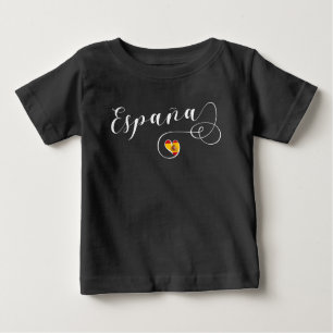 Heart España Spain Flag, Spanish Baby T-Shirt