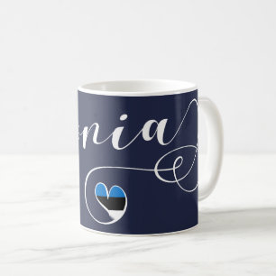 Heart Estonia Mug, Finn, Estonian Coffee Mug