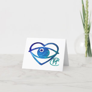 Heart Evil Eye Pop Art Thank You Card