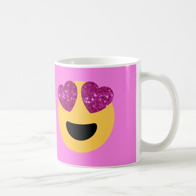heart eye emoji coffee mug (Right)