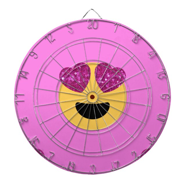 heart eye emoji dart board (Front)