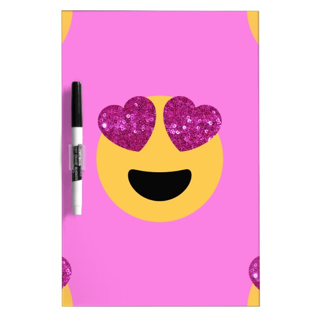 heart eye emoji Dry-Erase board (Front)