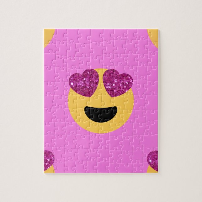 heart eye emoji jigsaw puzzle (Vertical)