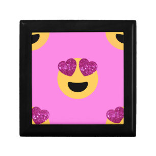 heart eye emoji keepsake box