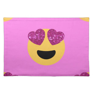 heart eye emoji placemat