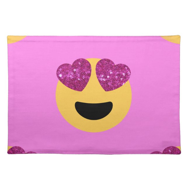 heart eye emoji placemat (Front)