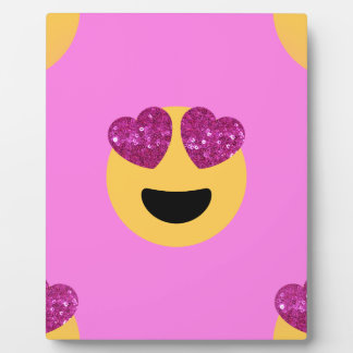 heart eye emoji plaque