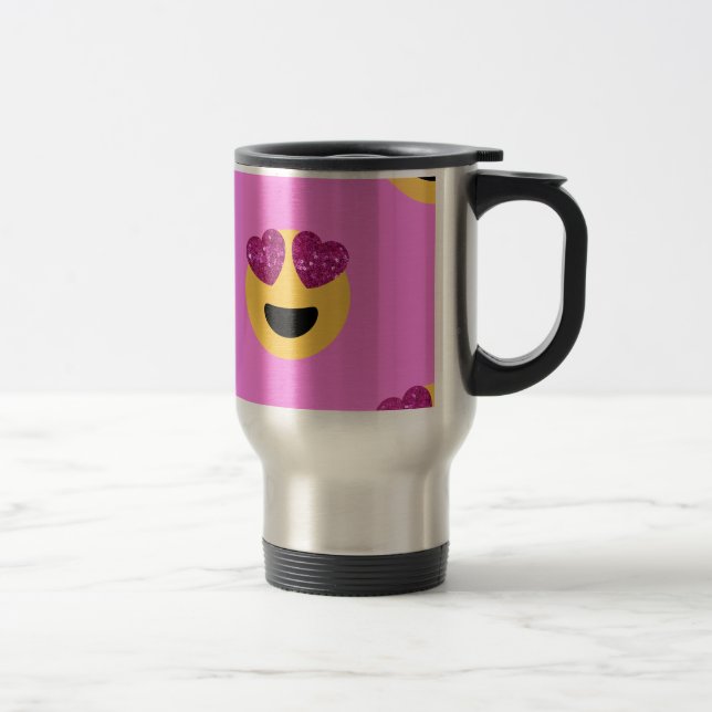 heart eye emoji travel mug (Right)
