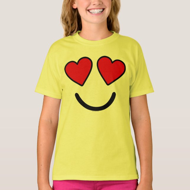 Heart Eyes Emoji Instant Halloween Costume T-Shirt (Front)