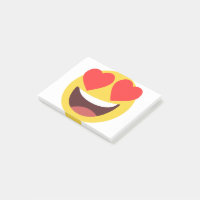 Pink Emoji Heart Post-it Notes, Zazzle