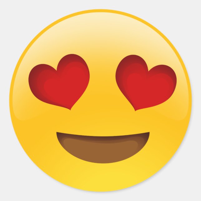 heart eyes emoji stickers (Front)