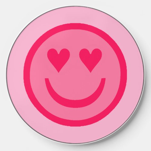 Heart Eyes Happy Face Wireless Charger