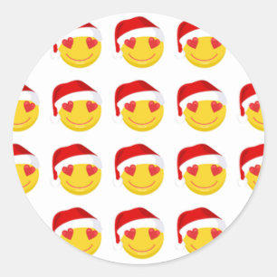 **HEART EYES SANTA*** CHRISTMAS STICKER