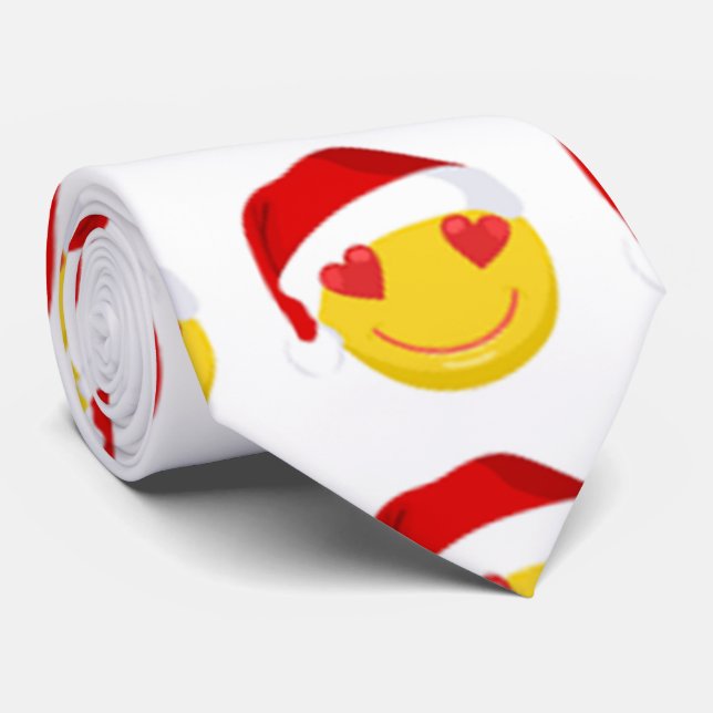 ****HEART EYES  SANTA*** TIE (Rolled)