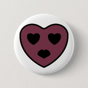 Heart Face Pout Button