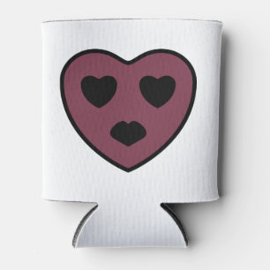 Heart Face Pout Can Cooler