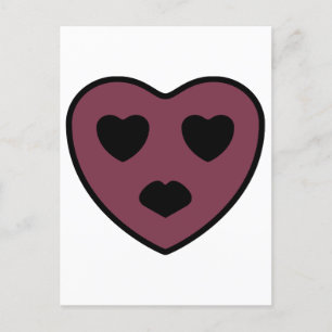 Heart Face Pout Postcard