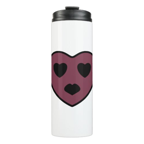 Heart Face Pout Thermal Tumbler