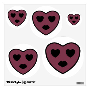 Heart Face Pout Wall Decal