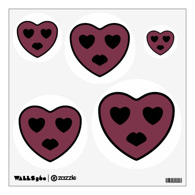 Heart Face Pout Wall Decal (Front)
