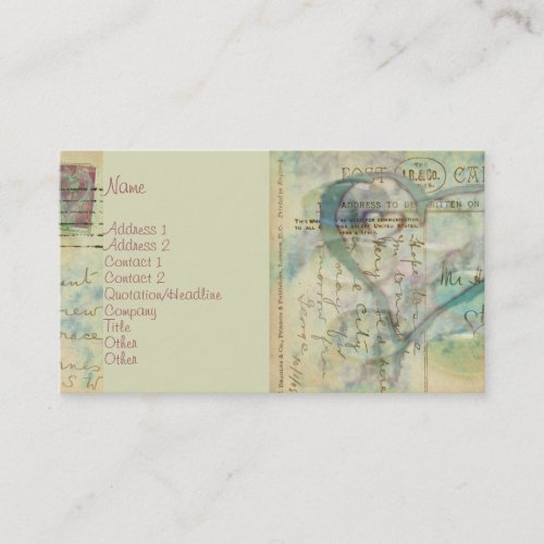 Postcard Heart Business Card