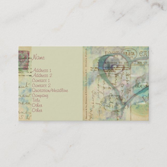 Heart-Faced Business Card (Front)