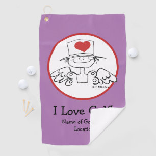 Heart Fairy © Customized Lavender Golf Towel