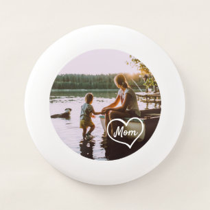 Heart Family Photo Script Custom Gift Frisbee