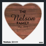 Heart Family Wall Decal<br><div class="desc">Use this wall decal to show your family name.</div>