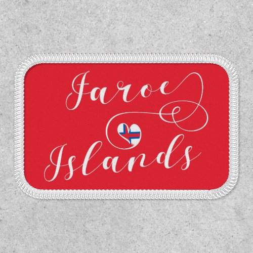 Heart Faroe Islands Flag Faroe Islander Patch