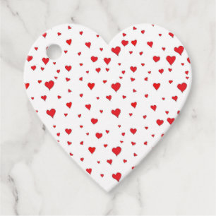 Heart favor/gift tag with hearts.