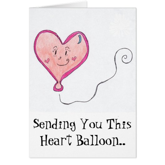 Heart Feel Better Balloon Cards (Front)