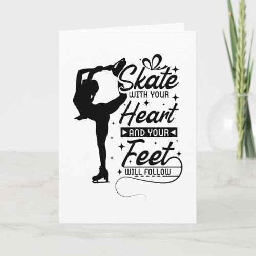 Heart Figure Skating Card
