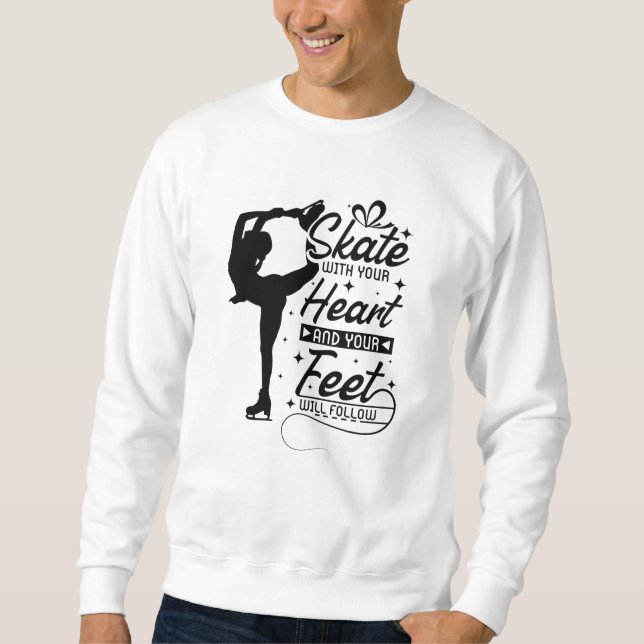 Heart Figure Skating Sweatshirt (Front)
