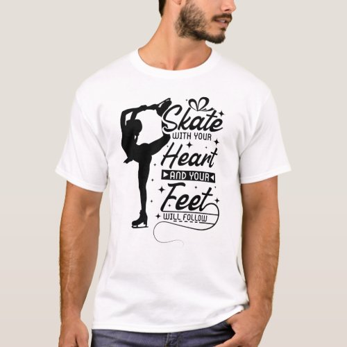 Heart Figure Skating T_Shirt
