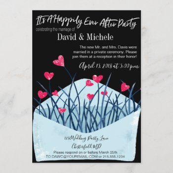 Heart Filled After/post Wedding Invitation by PetitePaperie at Zazzle