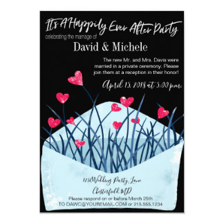 Heart Filled After/Post Wedding Invitation